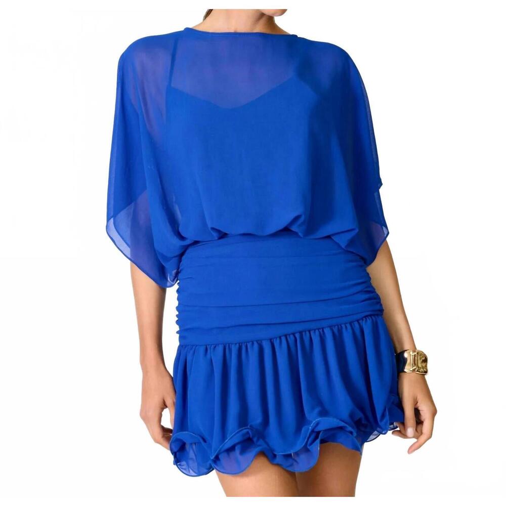 NEW LINE AND DOT azure coast mini dress in royal
